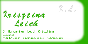 krisztina leich business card